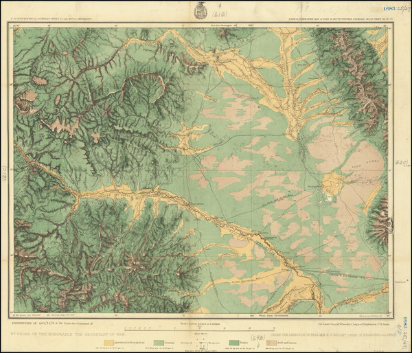 33-Colorado and Colorado Map By George M. Wheeler
