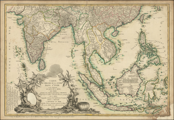 77-India, Southeast Asia, Philippines, Indonesia and Thailand, Cambodia, Vietnam Map By Andre Bass