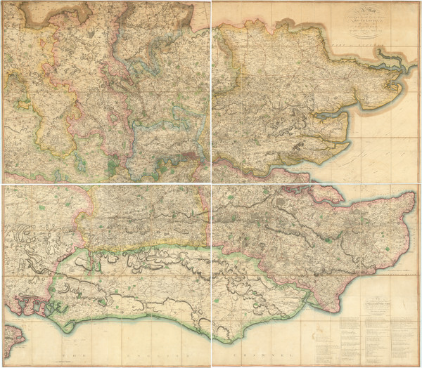 9-England and London Map By John Andrews / Andrew Dury