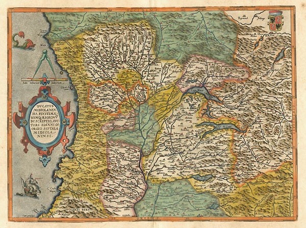 93-Europe and Italy Map By Abraham Ortelius