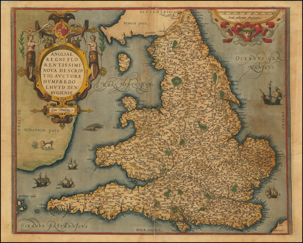 58-England Map By Abraham Ortelius