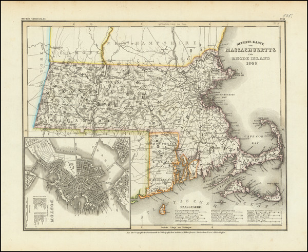 53-Massachusetts and Rhode Island Map By Joseph Meyer