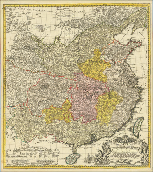 33-China Map By Homann Heirs / Johann Matthaus Haas