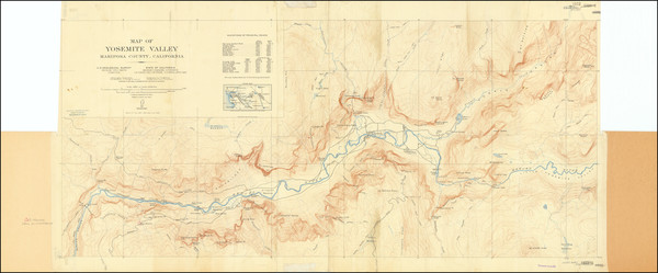 61-Yosemite Map By U.S. Geographical Survey