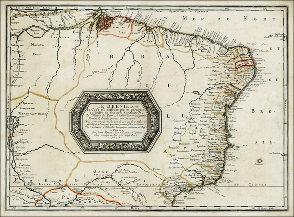 23-South America and Brazil Map By Nicolas Sanson