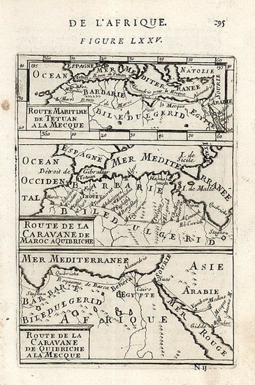 11-Middle East, Egypt, North Africa and Portraits & People Map By Alain Manesson Mallet