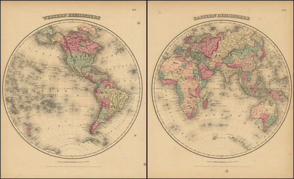 41-World Map By Alvin Jewett Johnson