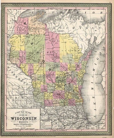 11-Midwest Map By Thomas, Cowperthwait & Co.