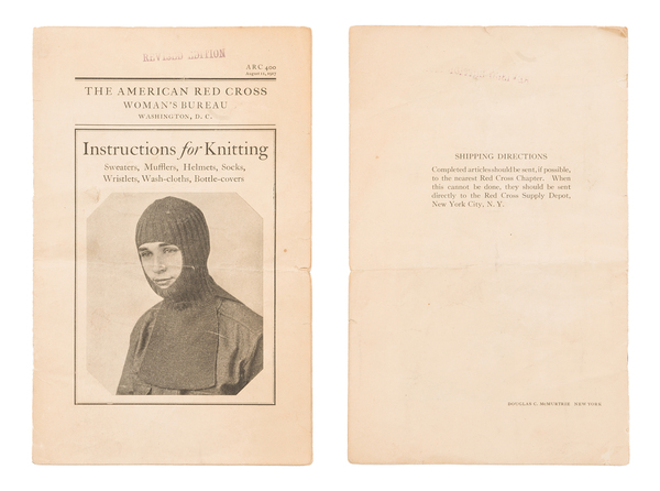 74-Rare Books, World War I and Curiosities Map By American Red Cross, Woman's Bureau