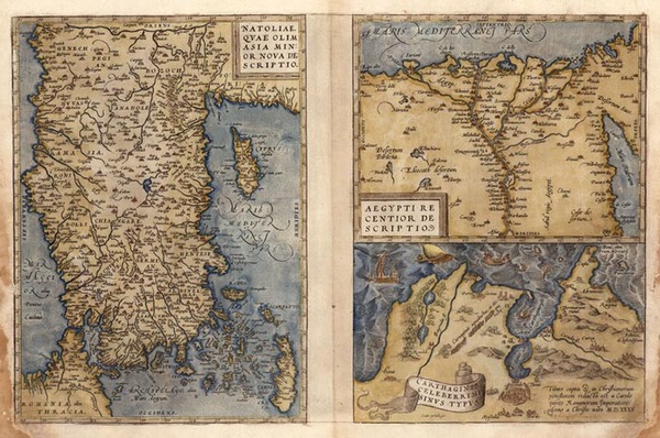 79-Middle East, Turkey & Asia Minor and North Africa Map By Abraham Ortelius