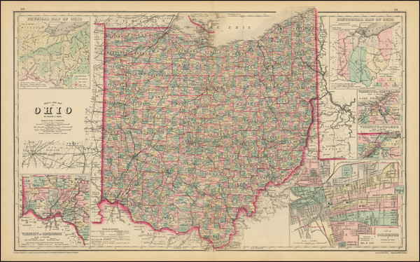 33-Ohio Map By O.W. Gray