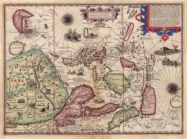 10-Asia, China, Japan, Southeast Asia, Australia & Oceania and Australia Map By Jan Huygen Van