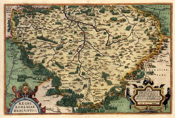 79-Europe and Czech Republic & Slovakia Map By Abraham Ortelius