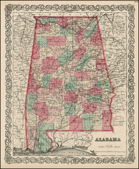 90-South Map By G.W.  & C.B. Colton