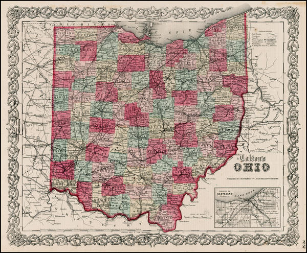 50-Midwest Map By G.W.  & C.B. Colton