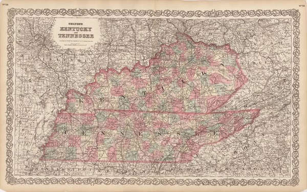 29-South Map By G.W.  & C.B. Colton