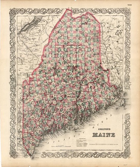 21-New England Map By G.W.  & C.B. Colton