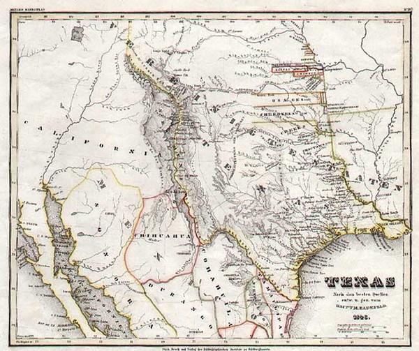 60-Texas Map By Joseph Meyer