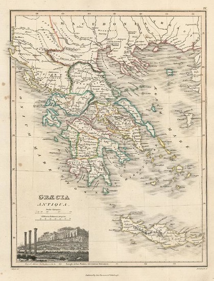 44-Europe, Balearic Islands and Greece Map By John Thomson