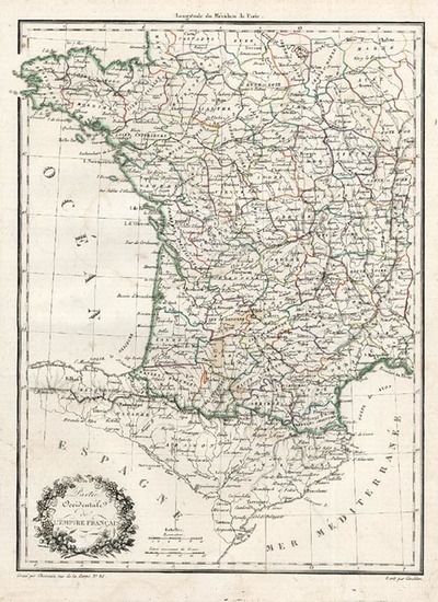 46-Europe and France Map By Conrad Malte-Brun