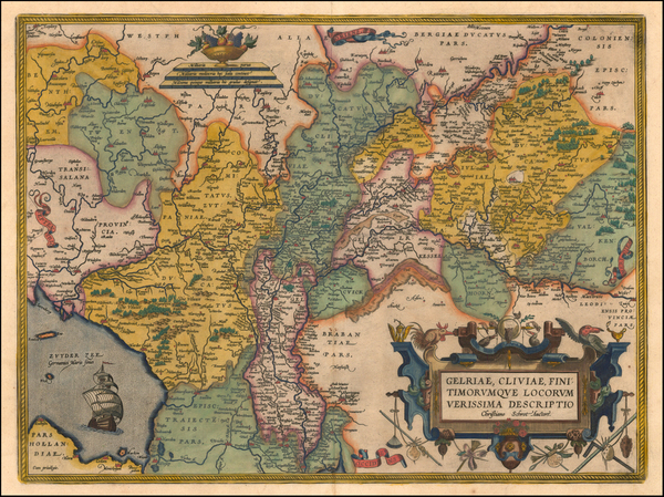 86-Europe and Netherlands Map By Abraham Ortelius