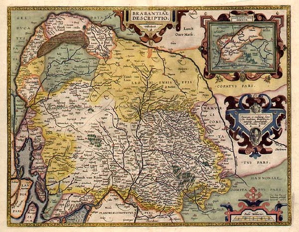 63-Europe and Netherlands Map By Abraham Ortelius