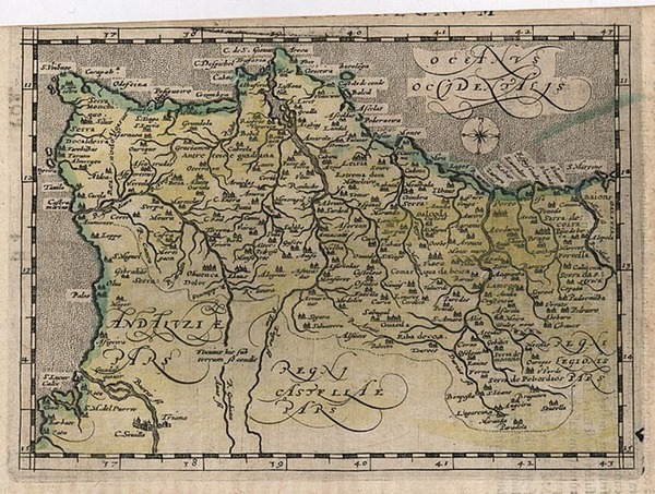 32-Europe and Spain Map By Giovanni Antonio Magini