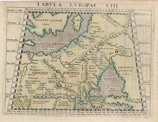 74-Europe, Poland, Russia, Baltic Countries and Scandinavia Map By Giovanni Antonio Magini