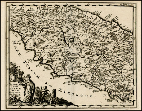 66-Italy Map By Philipp Clüver