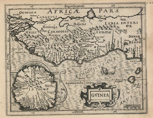 43-Africa and West Africa Map By Jodocus Hondius - Gerhard Mercator