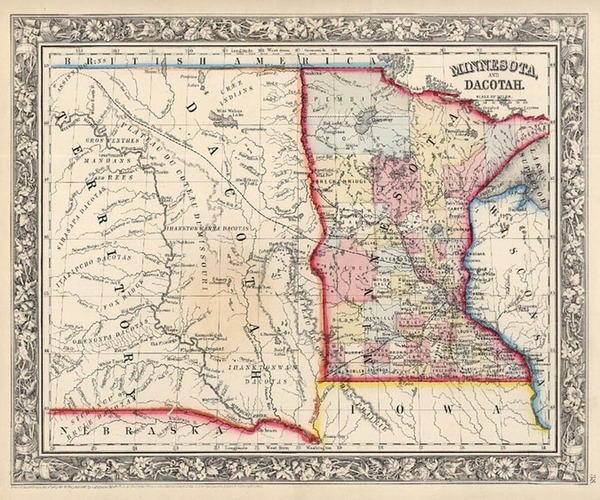 23-Midwest and Plains Map By Samuel Augustus Mitchell Jr.