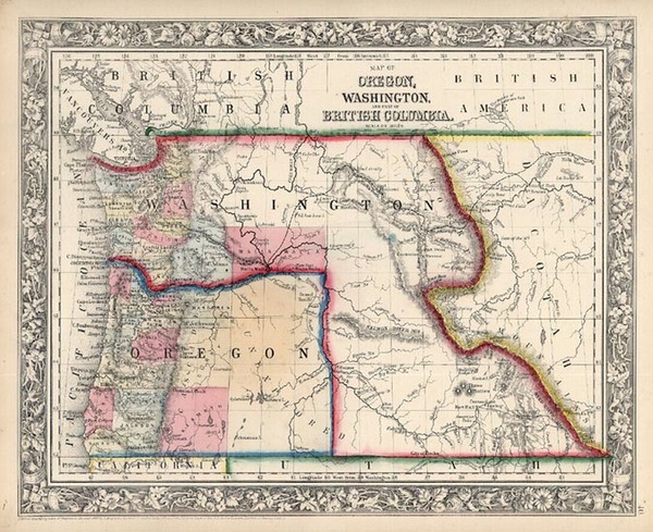 92-Rocky Mountains Map By Samuel Augustus Mitchell Jr.