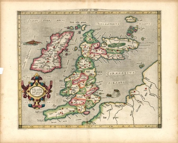 84-Europe and British Isles Map By Gerard Mercator