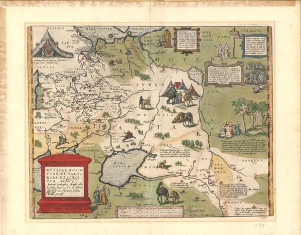 55-Europe, Russia, Asia, India, Central Asia & Caucasus and Russia in Asia Map By Abraham Orte