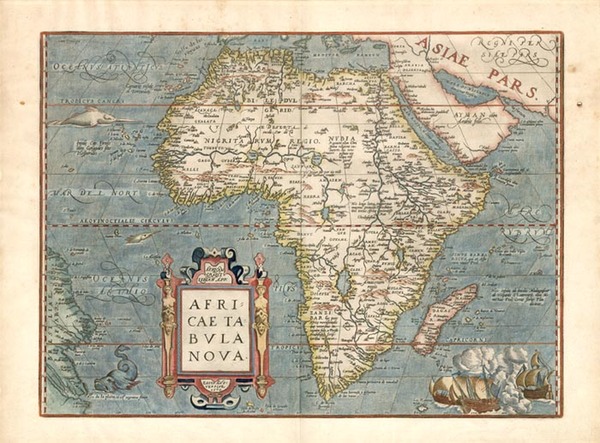 62-Africa and Africa Map By Abraham Ortelius