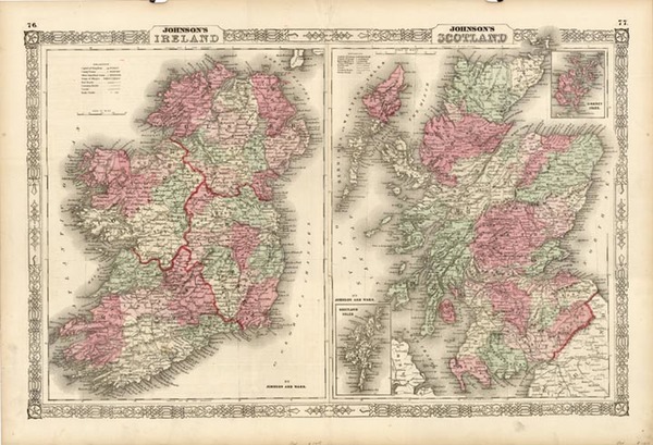 11-Europe and British Isles Map By Benjamin P Ward  &  Alvin Jewett Johnson