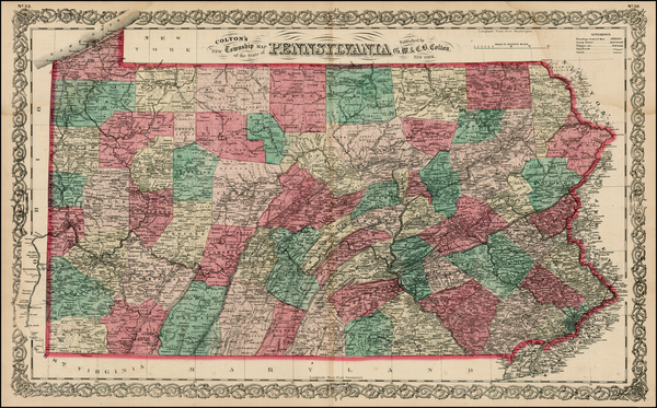 43-Mid-Atlantic Map By G.W.  & C.B. Colton