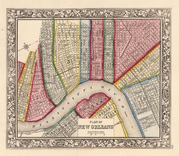 18-South Map By Samuel Augustus Mitchell Jr.