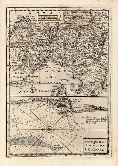 58-Europe and Italy Map By Emanuel Bowen