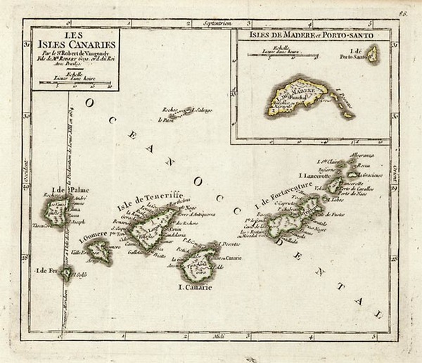 99-Europe, Portugal, Africa, West Africa and Balearic Islands Map By Didier Robert de Vaugondy