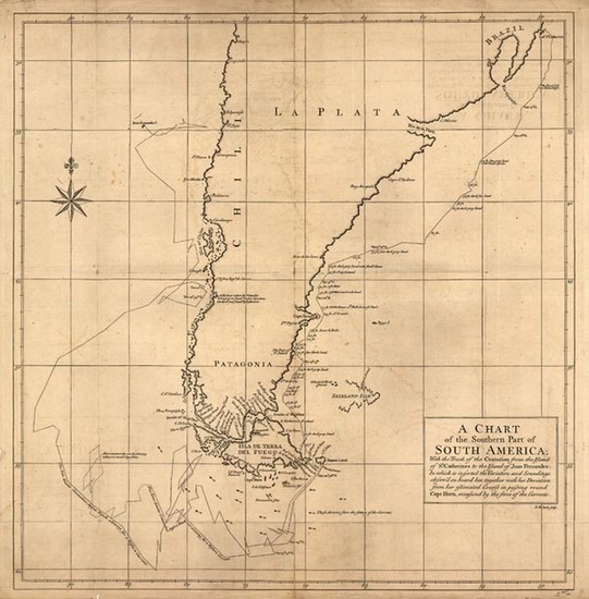 16-South America Map By George Anson