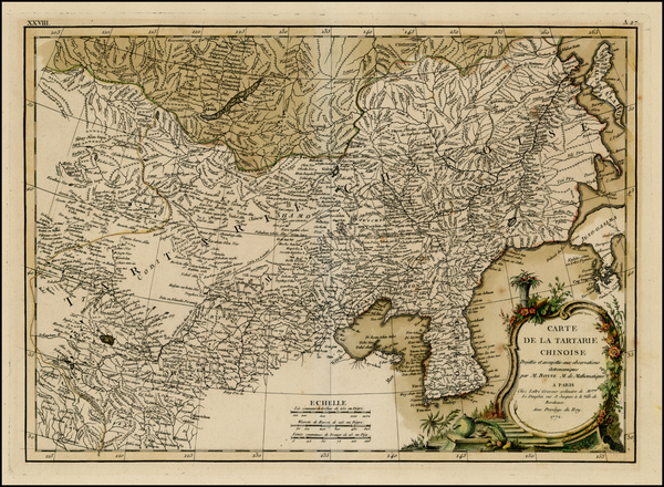 59-Asia, China, Korea, Central Asia & Caucasus and Russia in Asia Map By Rigobert Bonne