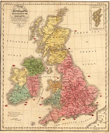 18-Europe and British Isles Map By Mathew Carey