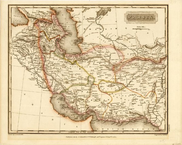 66-Asia, Central Asia & Caucasus and Middle East Map By Aaron Arrowsmith