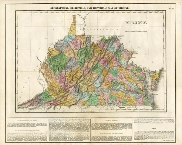 33-Mid-Atlantic and Southeast Map By Henry Charles Carey  &  Isaac Lea