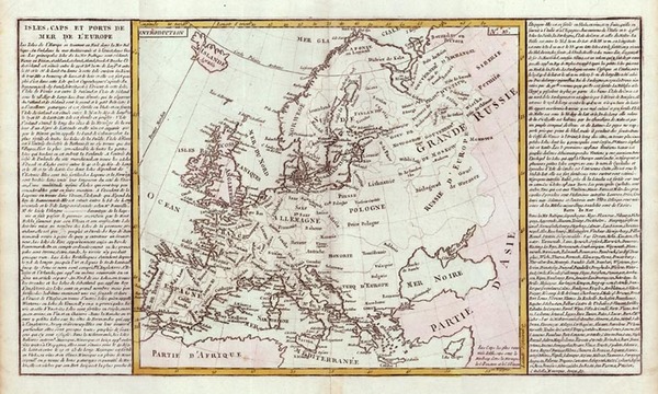 39-Europe and Europe Map By Jean Baptiste Louis Clouet