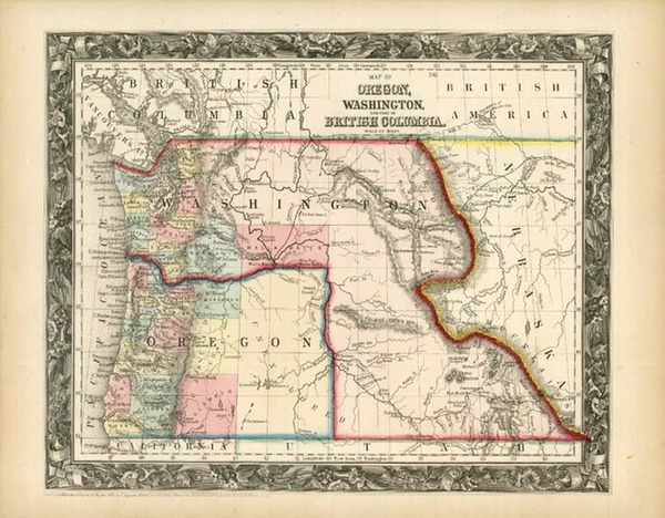 15-Rocky Mountains Map By Samuel Augustus Mitchell Jr.