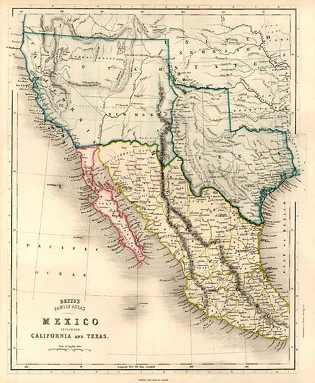 37-Texas, Southwest, Rocky Mountains and California Map By John Betts