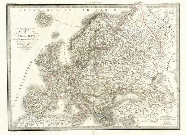 97-Europe and Europe Map By Alexandre Emile Lapie