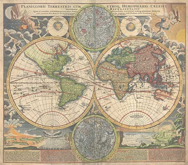 20-World, World, Celestial Maps and Curiosities Map By Johann Baptist Homann